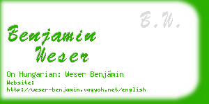 benjamin weser business card